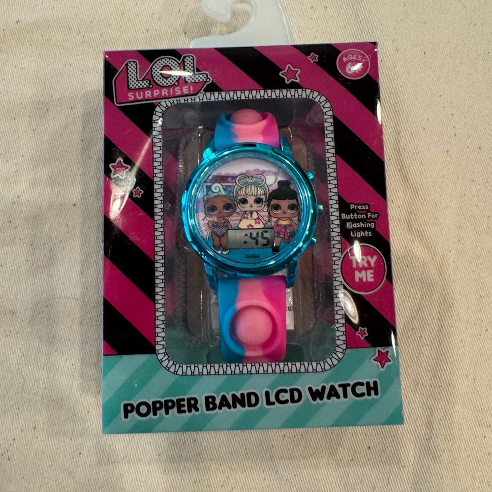 MGA Entertainment L.O.L. Surprise! Popper Childrens LCD Watch in Gradient